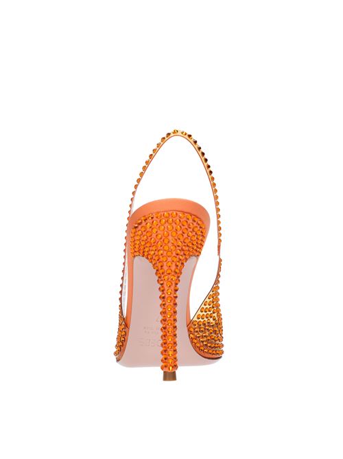 Décolleté Slingback modello STELLA 105 in raso jelly e strass GEDEBE | STELLA SLINGBACK 105ARANCIO